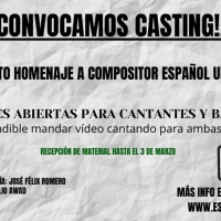 Espacio [RARO] convoca audiciones para el concierto homenaje UN COMPOSITOR ESPAÑOL UNIVERSAL