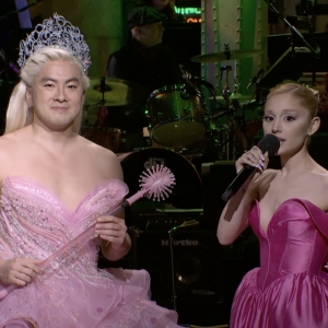 Video: Ariana Grande Sings on SNL with Bowen Yang as Glinda Photo