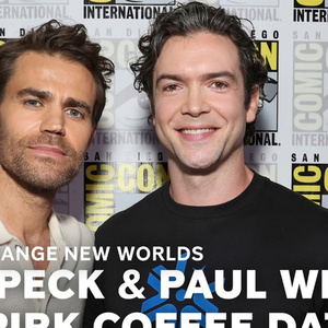 Ethan Peck & Paul Wesley Get Into Their Spock-Kirk 'Coffee Date' Chemistry at SDCC Photo