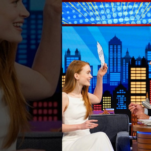 Sadie Sink Plays Game With Fallon for Spider-Man: Brand New Day Photo