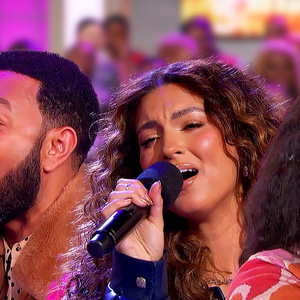 John Legend, Tori Kelly & Tasha Cobbs Battle It Out In A Riff-Off With Jennifer Hudso Photo