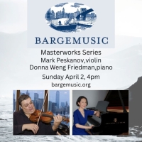 Masterworks Series to be Presented At Bargemusic, New York City's Floating Concert Hall, in April