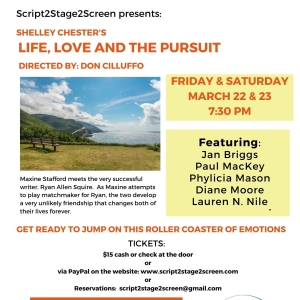 Previews: LOVE, LIFE, AND THE PURSUIT at Script 2 Stage 2 Screen Photo