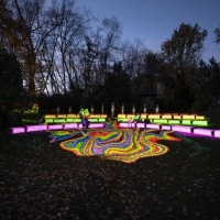Klip Collective Activates Grounds For Sculpture At Night Photo