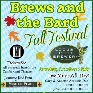 Locust Post Brewery and Cumberland Theatre to Present BREWS AND THE BARD Festival Photo