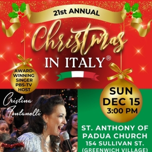 Cristina Fontanelli to Present 21st Annual CHRISTMAS IN ITALY Charitable Show Photo