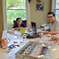 Local Boy Making Mask Aids To Support Jewish Family Services Food Pantry Photo