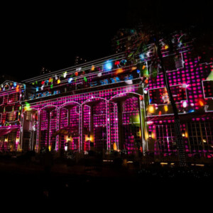 Projection Mapping Transforms Ocean Drive for Holiday Festival Photo
