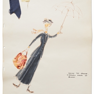 Original MARY POPPINS Costume Sketch Sells For $50,000 Photo