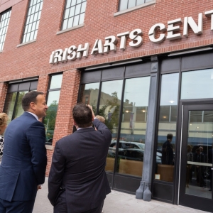 Irish Arts Center Hosts Irelands Prime Minister, Taoiseach Leo Varadkar, For Tour Of New B Photo