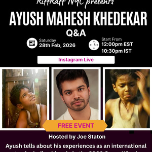 RiffRaff NYC To Host Live Instagram Q&A With Ayush Mahesh Khedekar Photo