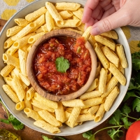 Penne Straws and The Jersey Tomato Co. for your Next Snack Attack Photo
