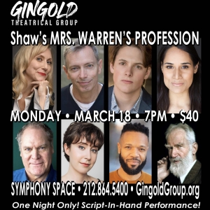 MRS. WARRENS PROFESSION to be Presented as Part of Gingold Theatrical Groups PROJECT SHAW Photo