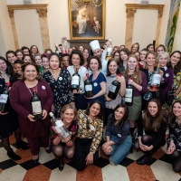  STRONG WOMEN MAKE BIG BORDEAUX BOTTLES in NYC Photo