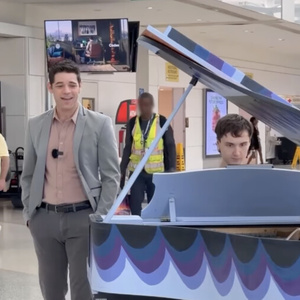 Video: Jeremy Jordan Gives Surprise JUST IN TIME Performance at the Newark Airport Photo