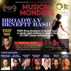 LA's Musical Mondays to Host BROADWAY BENEFIT BASH Hosted By Walid Chaya And Studio…