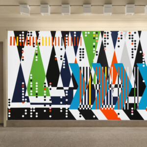 Sarah Morris Site-Specific Wall Painting Unveiled By City Center Photo