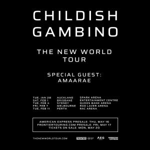 Childish Gambino Returns to Australia & New Zealand With The New World Tour Photo