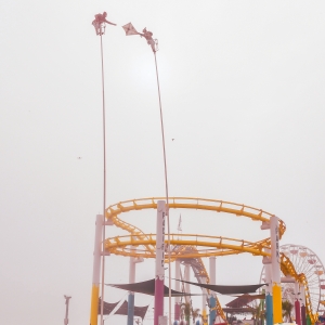 Cirque Du Soleils KOOZA Celebrates The Holidays With A Performance High Above The Santa Mo Photo