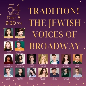 TRADITION! THE JEWISH VOICES OF BROADWAY to be Presented at 54 Below Photo