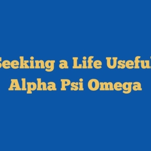 Student Blog: Seeking a Life Useful: Alpha Psi Omega Photo