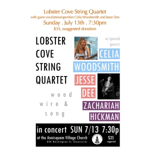 WOOD, WIRE & SONG Concert to Feature Lobster Cove String Quartet With Celia Woodsmith Photo