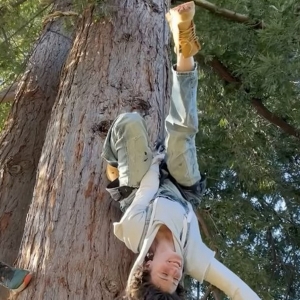 Video: Watch Idina Menzel Get Ready for REDWOOD Climbing Trees and Buildings