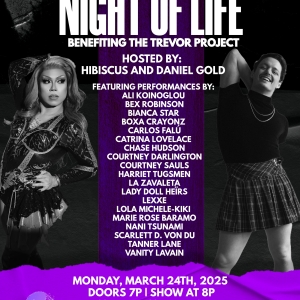 The 11th NIGHT OF LIFE Benefitting The Trevor Project arrives to Sony Hall next week Photo