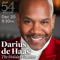 Darius de Haas to Present THE HOLIDAY CONCERT at 54 Below in December