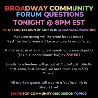 Student Blog: Broadway Community Forum