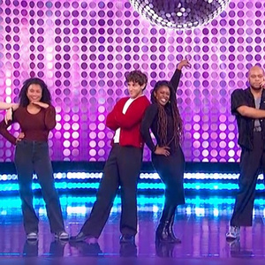 DANCING WITH THE STARS Pros Give THE JENNIFER HUDSON SHOW Staff Dance Lessons Photo