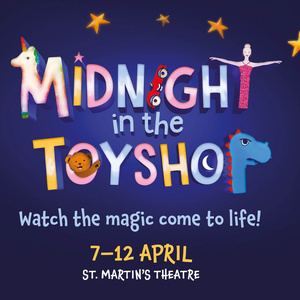 Cast Set for MIDNIGHT IN THE TOYSHOP at St Martins Theatre Photo