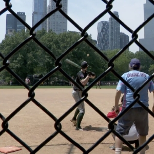 Video: Nick Jonas, George Clooney & More Hit the Field with the Broadway Softball Lea Video