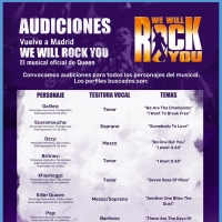 CASTING CALL: Audiciones para WE WILL ROCK YOU
