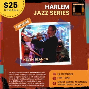 Kevin Blancq Set for Harlem Jazz Series in September Photo