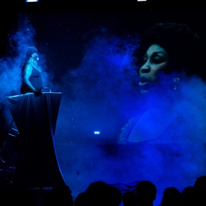 Complete Creative Team Set for GREY ARIAS at The Flea Photo