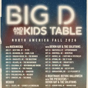 BIG D AND THE KIDS TABLE to Launch North American Tour Aug. 27 Photo