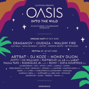 Oasis: Into The Wild in Morroco Announces Final Lineup With Honey Dijon, Walshy Fire, Photo