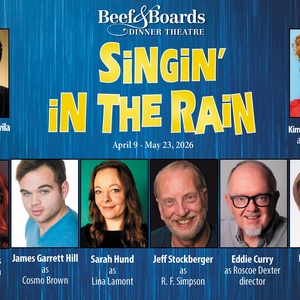 Cast Set for SINGIN' IN THE RAIN at Beef & Boards Dinner Theatre Photo