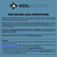 Reel Artistry Announces The REEL DEAL Competition Video