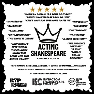 ACTING SHAKESPEARE: A ONE-MAN MUSICAL to Play Free Performance at Pugsley Park Photo
