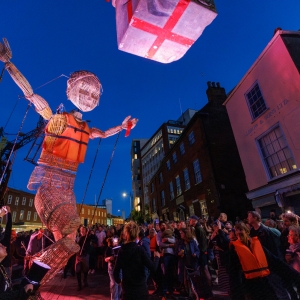 25ft Puppet Roams The Streets Of Norwich To Launch Norfolk & Norwich Festival 2024 Photo