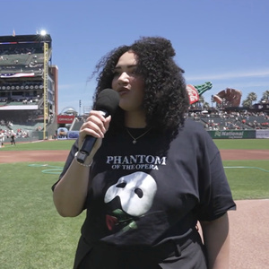 Video: THE PHANTOM OF THE OPERA'S Olivia McMillan Sings National Anthem at San Franci Photo