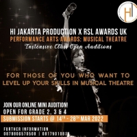 Hi Jakarta Production Announces Open Audition for Musical Theatre Performance Arts Aw