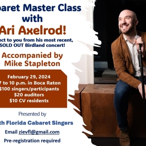 South Florida Cabaret Singers to Present Master Classes With Ari Axelrod and More Video