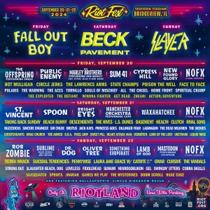 Riot Fest Details 2024 Single Day Band Lineup Photo
