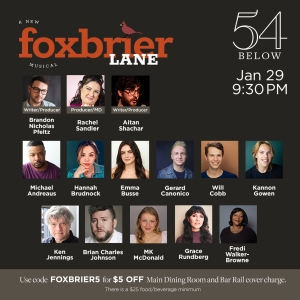 Cast Announced for FOXBRIER LANE New York Premiere At 54 Below Photo