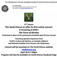The Verdi Chorus Offers Its First Online Concert Tomorrow Night April 18 Photo