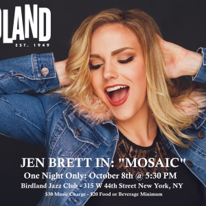 Jen Brett Will Play Birdland With MOSAIC On October 8th Video