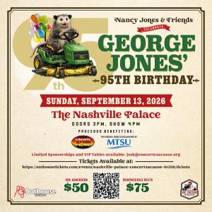 Nancy Jones & Friends to Celebrate GEORGE JONES' 95th Birthday at Nashville Palace Photo
